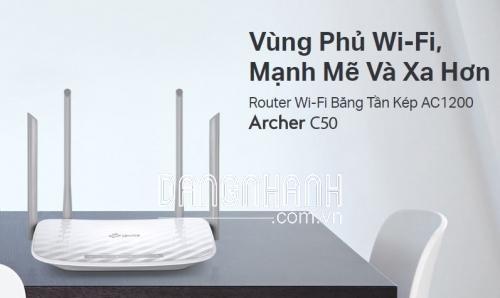 Router Wifi 2 băng tần Tplink Archer C50 (Version 4)