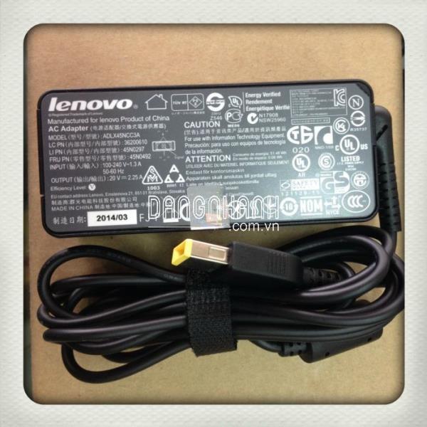 Sạc laptop Lenovo 20V-2,25A chân kim