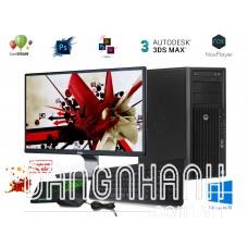 Máy Bộ HP Z420 -02: CPU E5-2680 // Ram 32GB // VGA 750Ti // SSD 240 // 24 inch