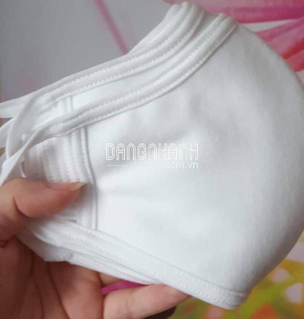Khẩu trang Dệt Kim Đông Xuân 2 lớp màu trắng