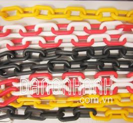 Dải chắn đường dây xích nhựa (3 màu: Trắng + đen + đỏ)
