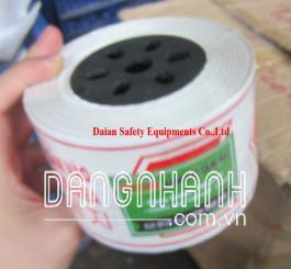 Dải chắn đường nilon mỏng L2 (100m/cuộn) loại 2 lớp ( mầu trắng đỏ )