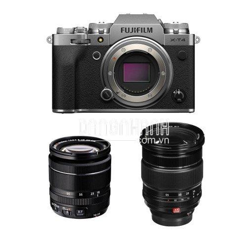 Máy ảnh Fujifilm X-T4 + Lens XF 18-55mm f/2.8-4 + Lens XF 16-55mm f/2.8 (Silver) | Chính hãng