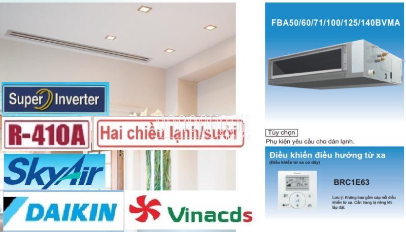 Điều Hòa Nối Ống Gió Daikin 50.000BTU 2 Chiều Inverter 1 Pha Gas R410A FBQ140EVE/RZQ140LV1