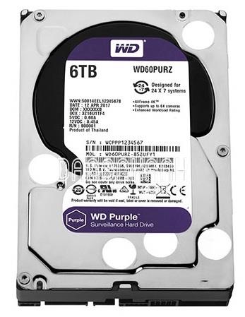 Ổ cứng Western Digital Purple 10TB WD100PURZ, chuyên dụng cho camera hoạt động 24/7, tiết kiệm điện năng