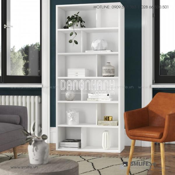 Kệ sách, kệ trang trí gỗ hiện đại Bella