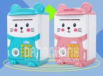 Két sắt mini dấu vân tay hình mèo