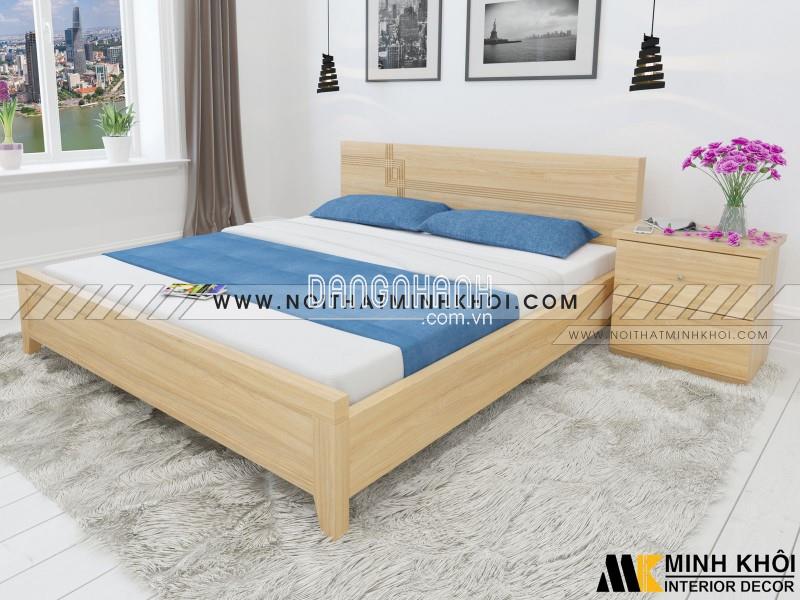 Giường Ngủ Gỗ Công Nghiệp MDF Màu Sồi - GN911