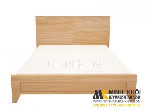 Giường ngủ Gỗ Công Nghiệp MDF Giá Rẻ Vân Sồi GN011