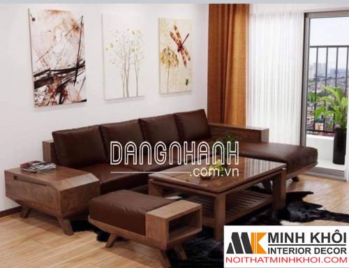 SoFa Gỗ Sồi Sơn Màu Óc Chó - SF950