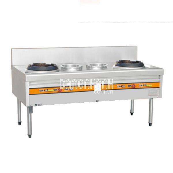 Bếp Á 2 họng, 2 nồi soup, có quạt thổi, dùng gas