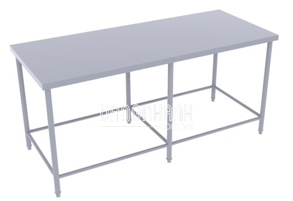 Bàn inox 6 chân không kệ dưới không có gáy