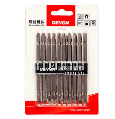 Bộ đầu vặn vít 2 đầu Ph2x110mm Devon D-SB110-B
