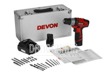 Máy khoan vặn vít pin 12V Devon 5262-Li-12TS-HN Hộp Alu/ 2 x 1.5Ah/ Sạc nhanh/ Phụ kiện