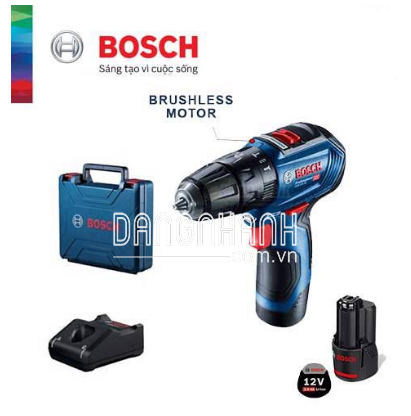 Máy khoan pin (Set 2x2Ah) Brushless Bosch GSB 12V-30