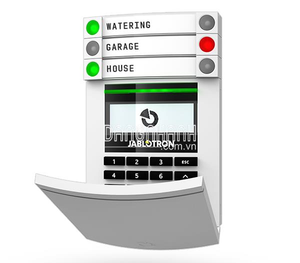 Bảng điều khiển có dây với đầu đọc từ, bàn phím và màn hình LCD JABLOTRON JA-114E