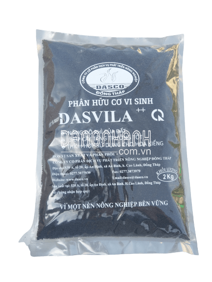 Phân hữu cơ vi sinh DASVILA++ (gói 2kg)