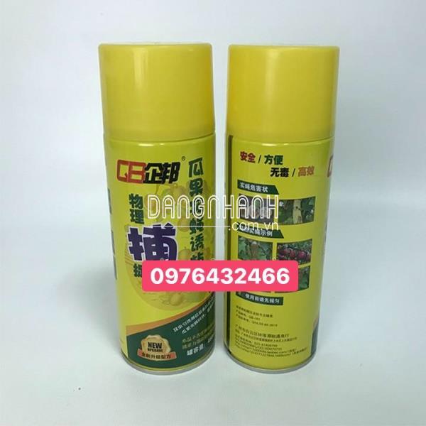 Keo bẫy ruồi vàng, côn trùng đục quả dạng chai xịt 450ml