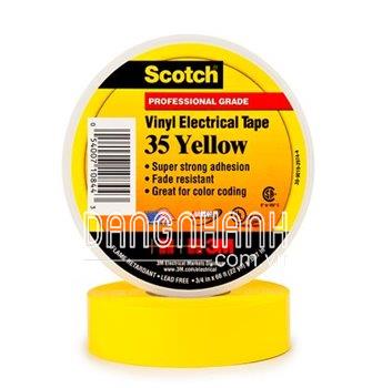 Băng keo điện màu Scotch®, vàng, 3/4 in x 66 ft
