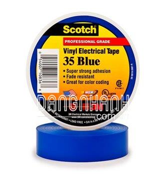 Băng keo điện màu Scotch®, xanh dương, 3/4 in x 66 ft