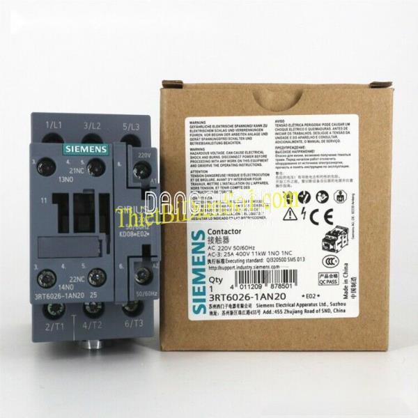 Khởi động từ Siemens 3kw 3RT6015 -Cty Thiết Bị Điện Số 1