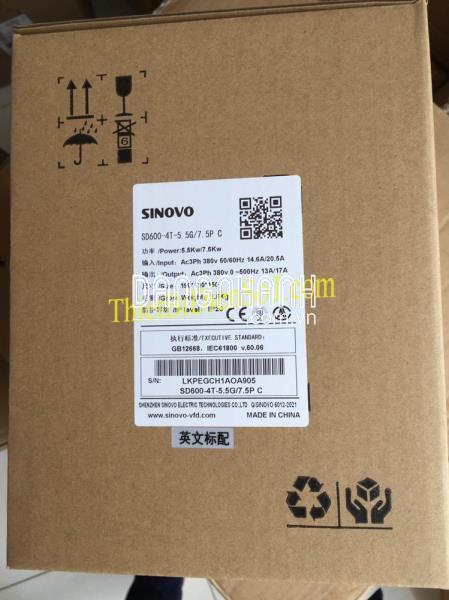 Biến tần Sinovo SD600-4T-5.5G/7.5P C -Cty Thiết Bị Điện Số 1