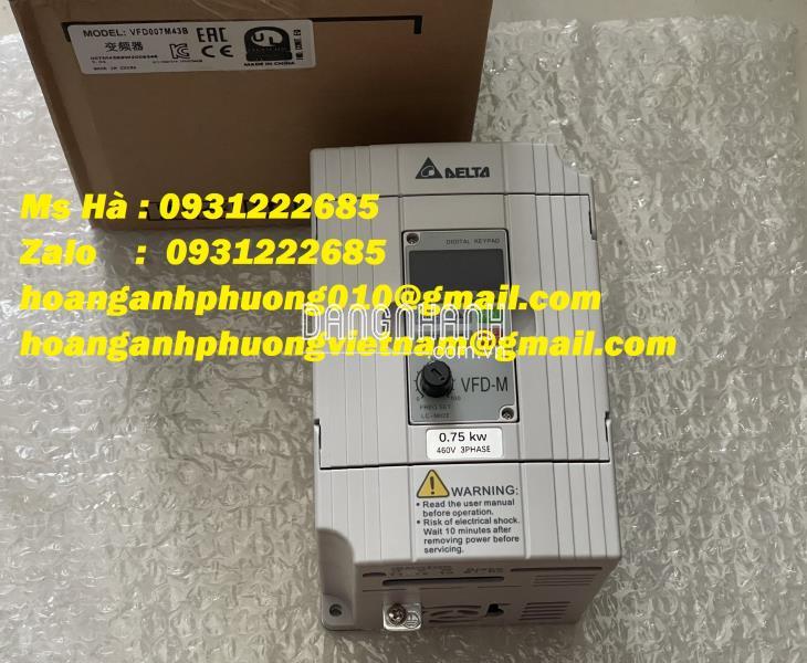 Biến tần Delta công suất 0.75kW VFD007M43B hàng new 100%