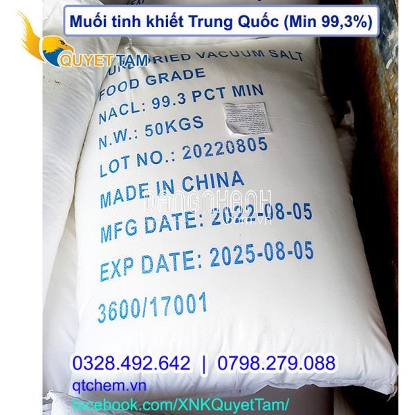 Muối Tinh Khiết Trung Quốc NaCl Min 99% - bao 50kg