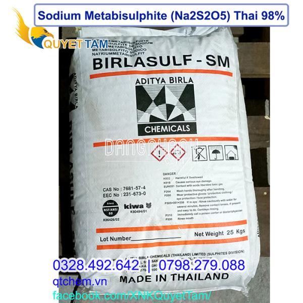 Sodium Metabisulfite SBS (Na2S2O5) – Thái Lan 98% min