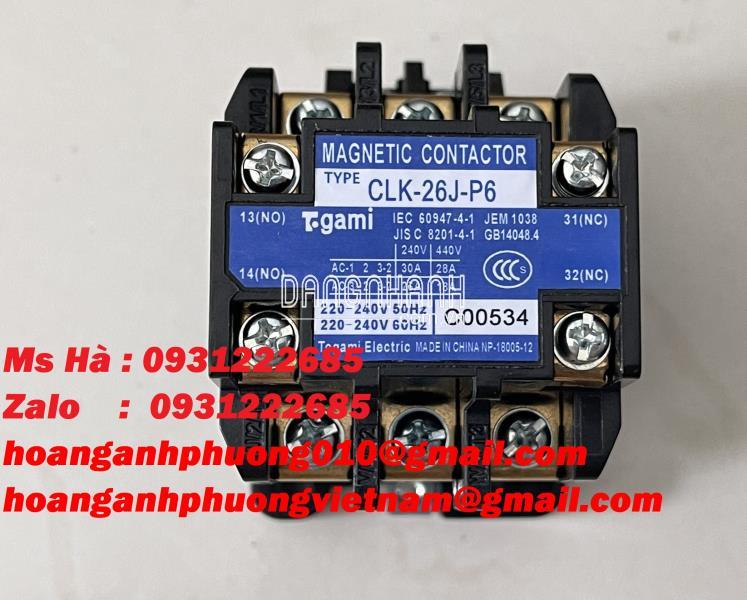 Togami CLK-26J-P6 dòng contactor giá siêu rẻ hiện nay 