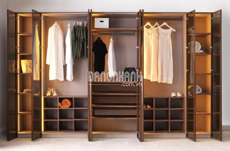 5 Mẹo Lựa Chọn, Decor Tủ Quần Áo Kính Có Đèn Đẹp Độc Đáo, Ấn Tượng