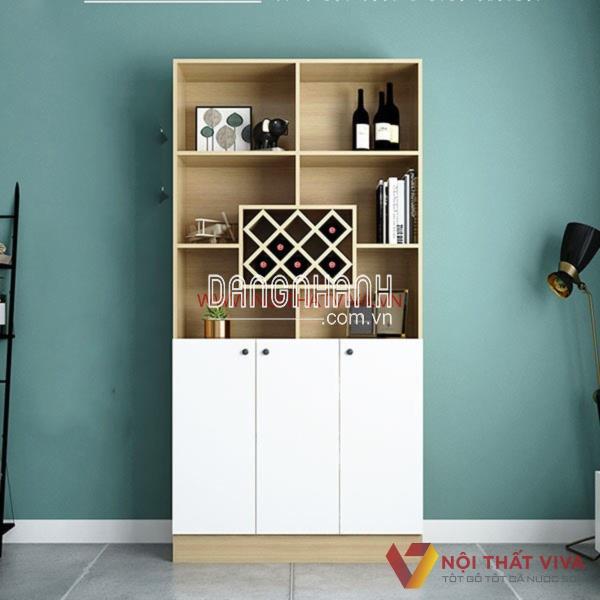 Tủ Rượu Gỗ MDF Phủ Melamine Trang Trí Phòng Khách Đẹp Giá Rẻ