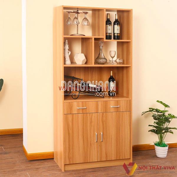 Mẫu Kệ Rượu Gỗ Đẹp phòng Khách Gỗ Công Nghiệp MDF Melamine Hiện Đại