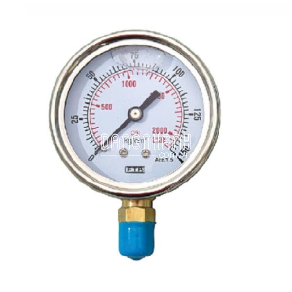 Đồng hồ đo áp xuất vật liệu inox hoàn toàn. Model: 118A. Dải đo: -1~+1 kg/cm2 & Mpa.