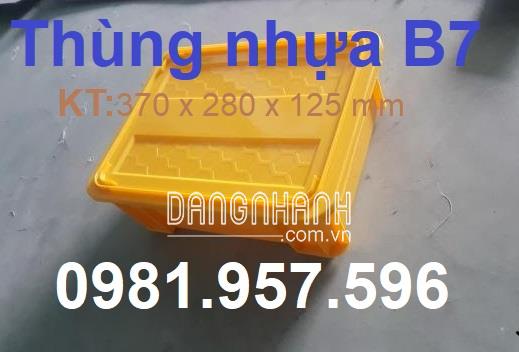 Thùng nhựa B7, khay nhựa có nắp, khay nhựa B7, thùng nhựa đựng linh kiện