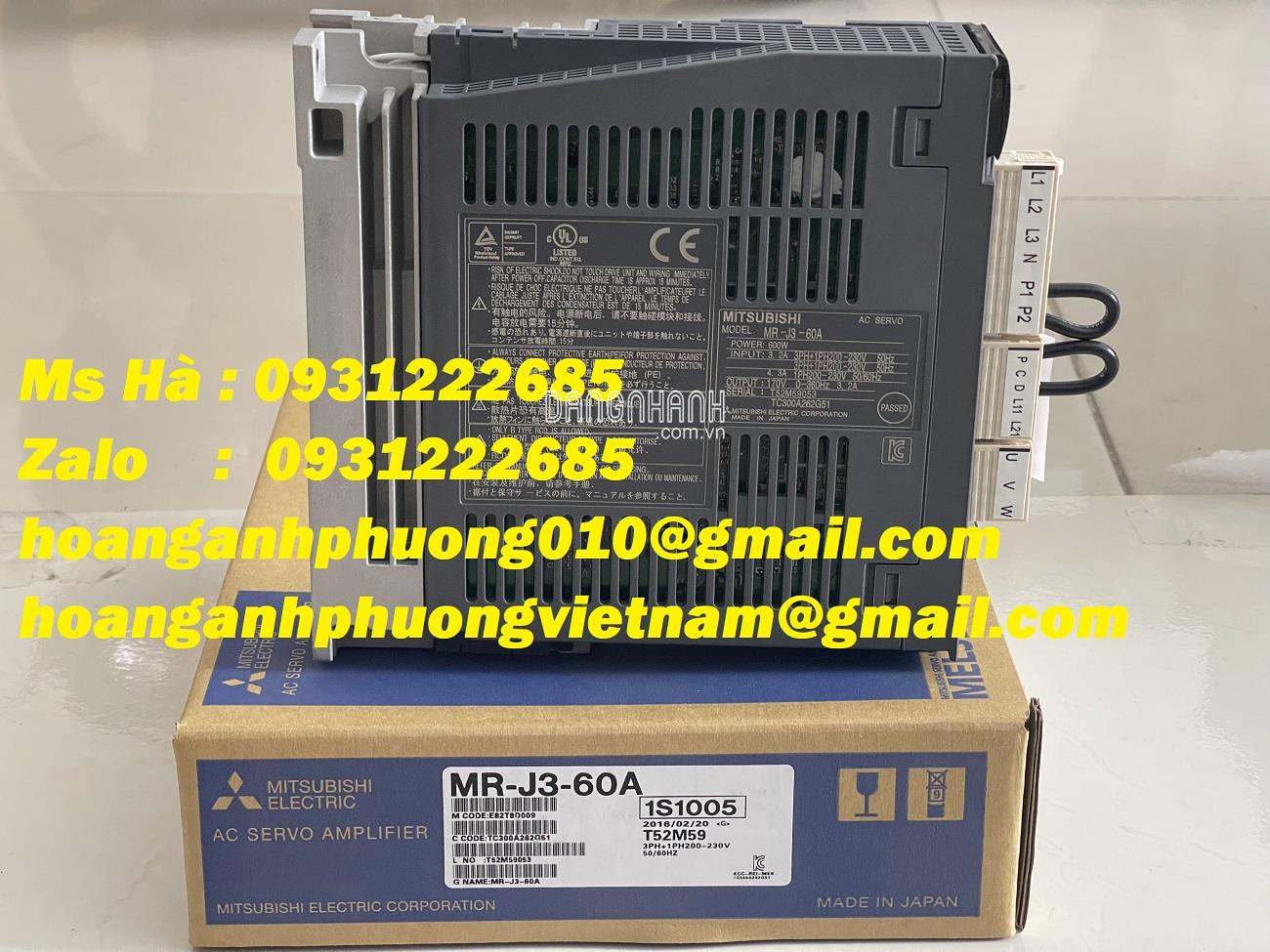 Amplifier dòng J3 chính hãng Mitsubishi MR-J3-60A giá rẻ 