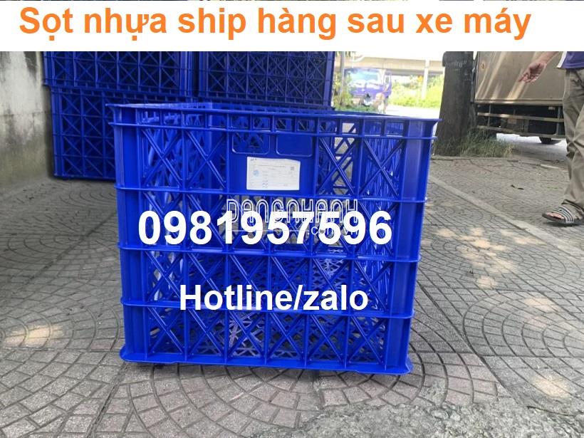 Sọt nhựa chở hàng xe máy, sọt đựng hàng shipper, giỏ đựng hàng shipper, sọt nhựa shipper