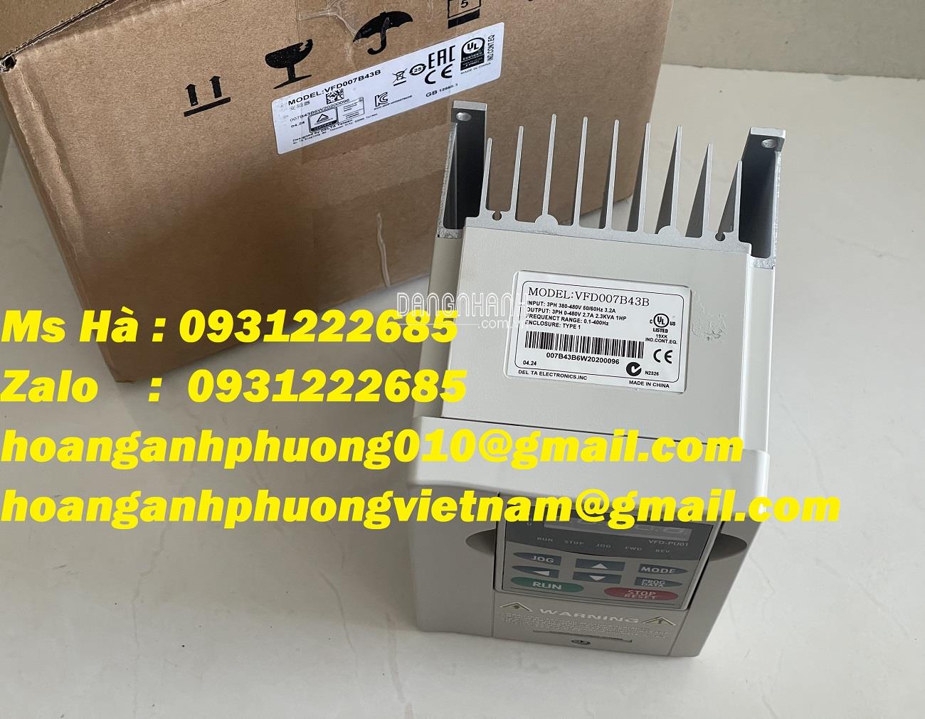 VFD007B43B delta - biến tần - hàng nhập khẩu chính hãng 