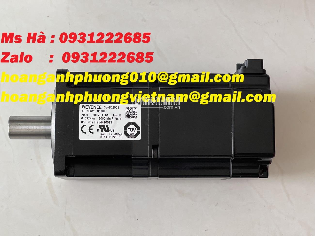 Liên hệ ngay giá tốt - Motor keyence trục thẳng SV-B020CS 200W