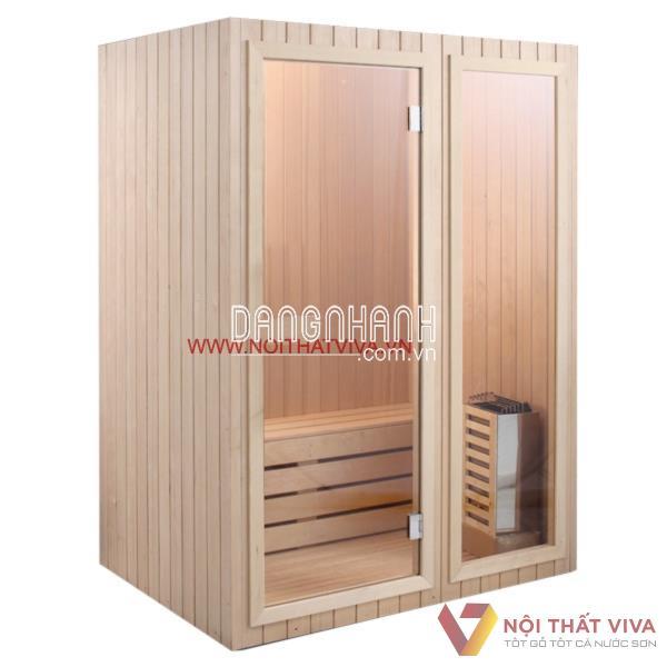 Phòng Xông Hơi Khô Gia Đình Gỗ Tự Nhiên Thiết Kế Hiện Đại