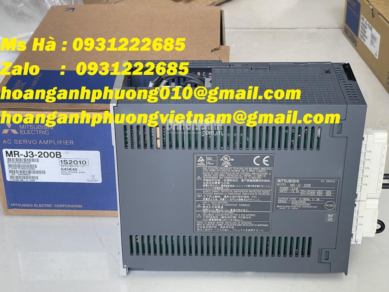 Chính hãng dòng J3 series MR-J3-200B amplifier mitsubishi