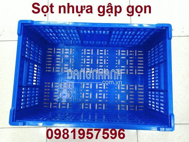 Thùng nhựa gập gọn, sọt nhựa nguyên sinh không pha tạp tại Hà Nội