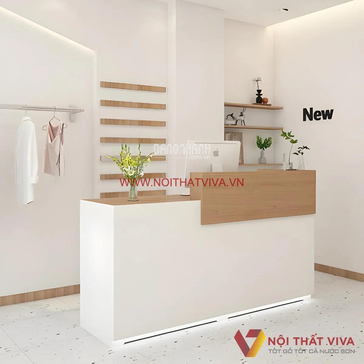 Quầy Spa Đẹp Gỗ Công Nghiệp Thiết Kế Tối Giản Hiện Đại