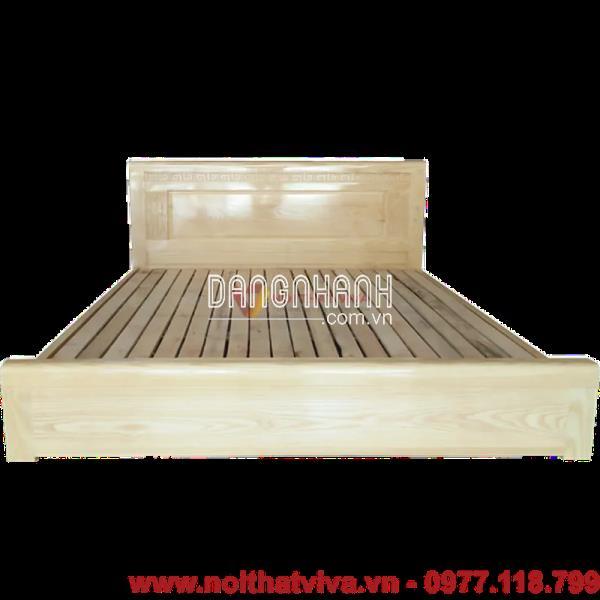 Mẫu Giường Ngủ Bệt Gỗ Sồi Nga 1M6X2M Màu Tự Nhiên