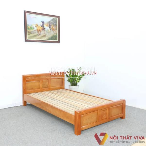  Giường Gỗ Sồi 1M4X2M Màu Cánh Gián Giá Rẻ