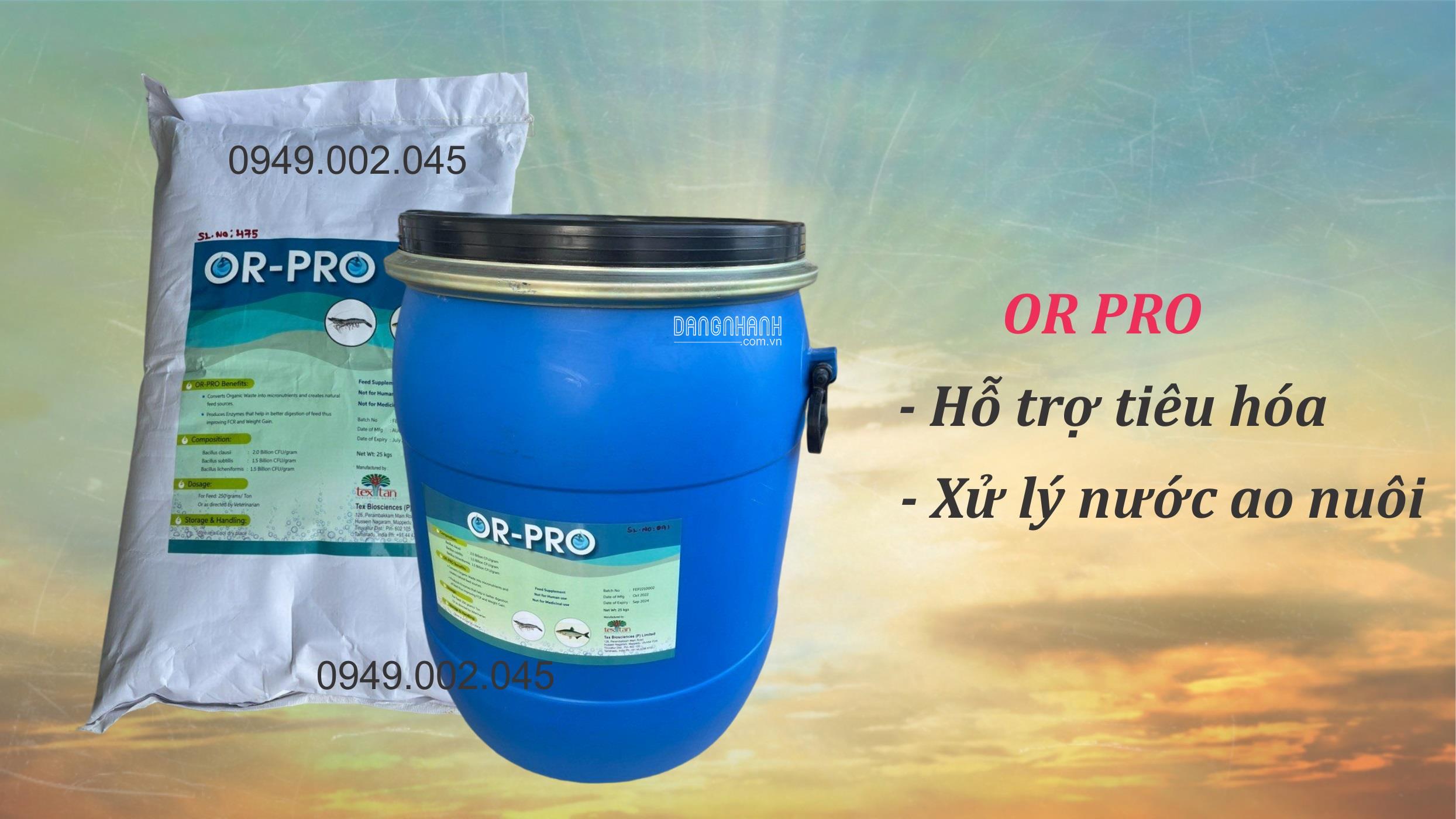 Or Pro - Vi sinh hỗn hợp hỗ trợ tiêu hóa, xử lý nước ao nuôi