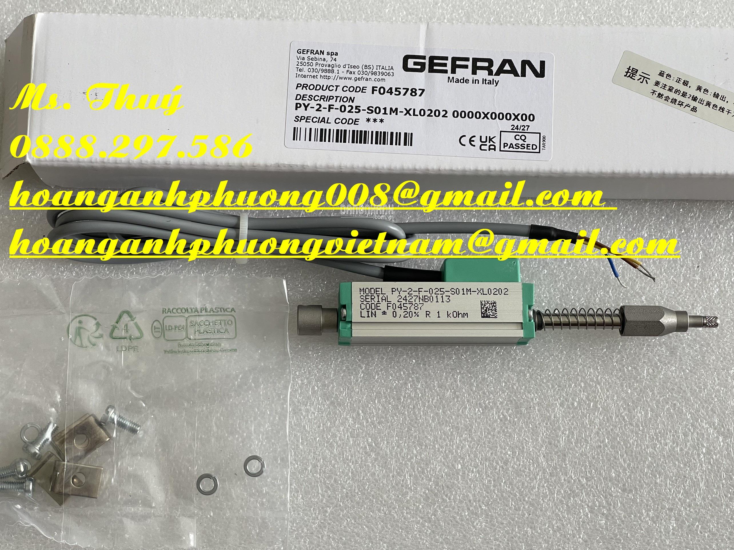 Cảm biến vị trí Gefran PY-2-F-025-S01M - Nhập khẩu - Hoàng Anh Phương