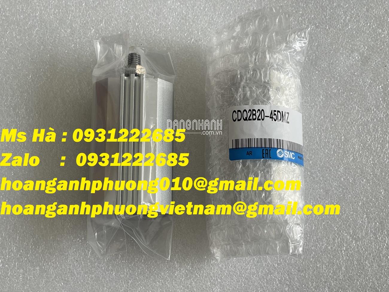 Bộ xi lanh thiết kế nhỏ gọn dòng SMC CDQ2B20-45DMZ