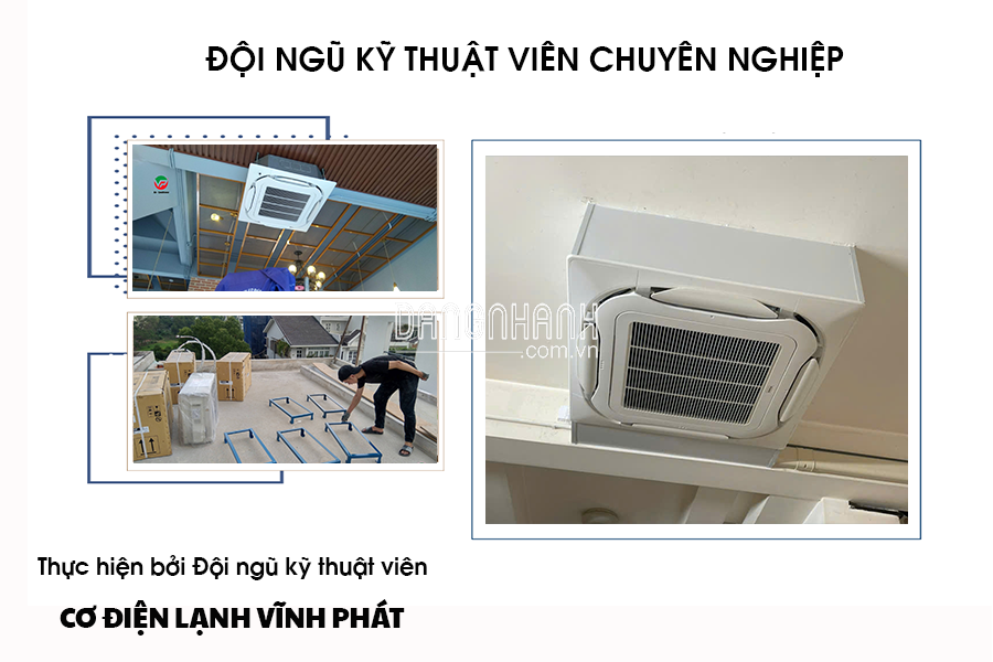 Nhà thầu nhân báo giá và lắp trọn bộ Máy lạnh Daikin âm trần Inverter công suất 5HP hàng chính hãng 100% 