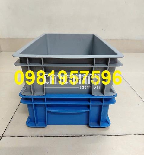 Thùng nhựa đặc B2, khay nhựa B2 kích thước 455 x 270 x 120 mm